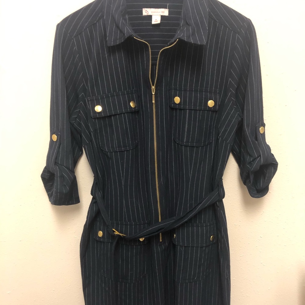 Dressbarn dress with white stripes